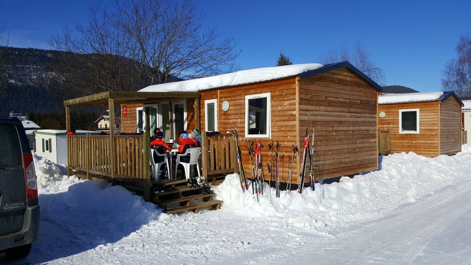 mobile home hiver ski de fond camping le vercors location 